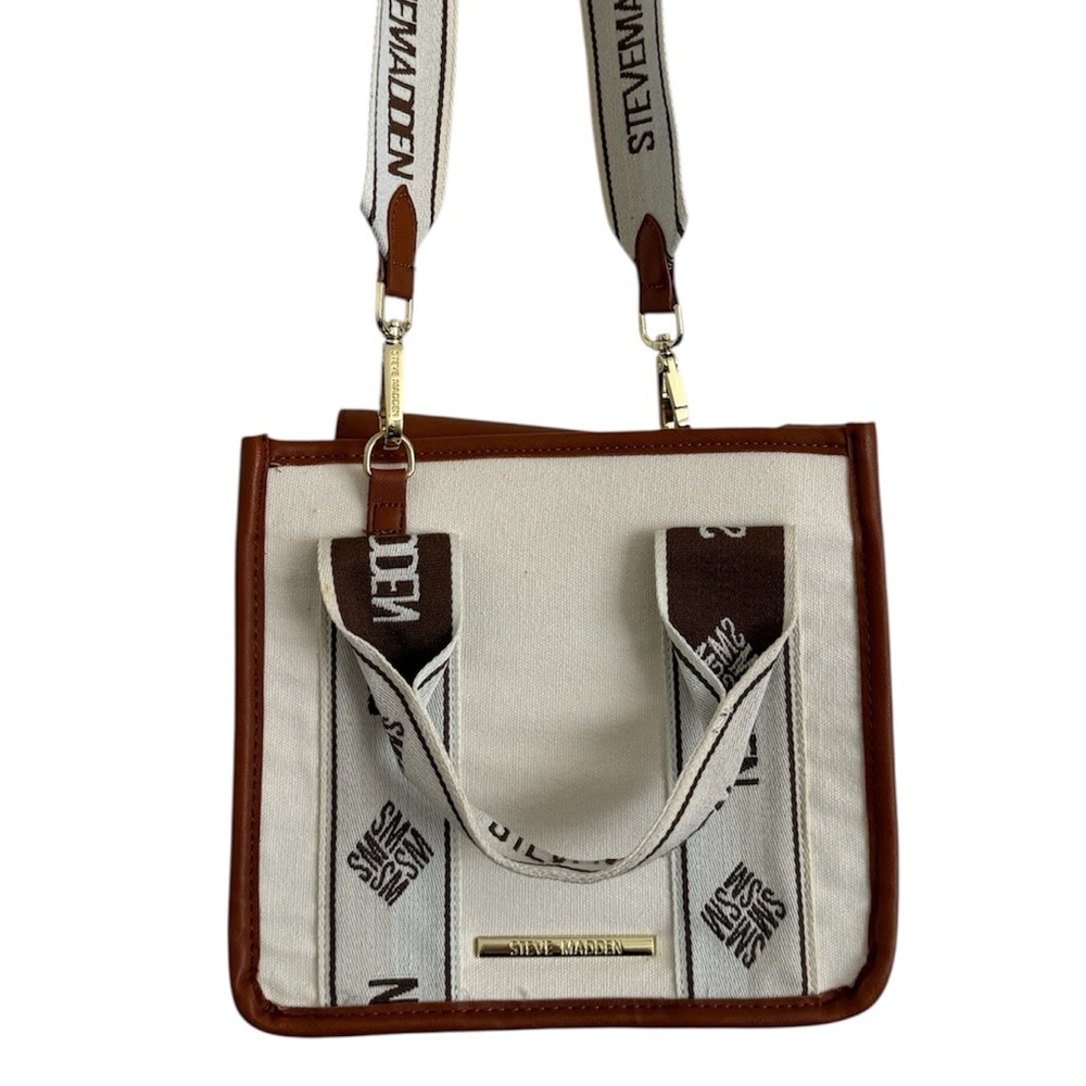 Steve Madden Brown and Cream Crossbody Bag